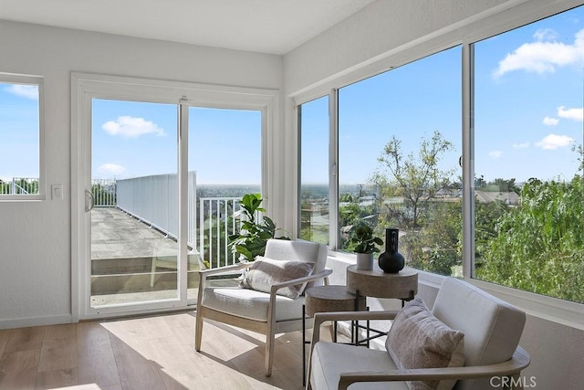 sunroom with a wealth of natural light