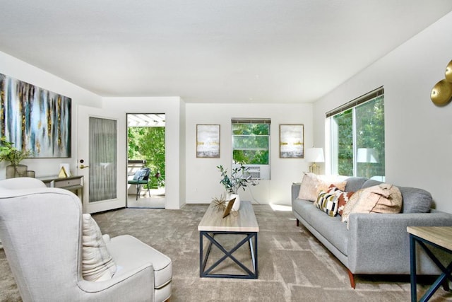 view of carpeted living room