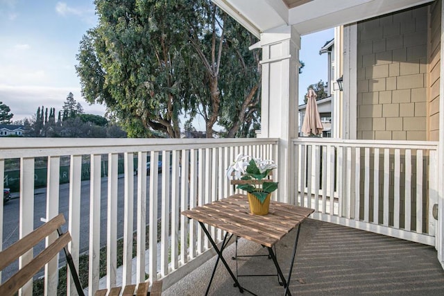 view of balcony