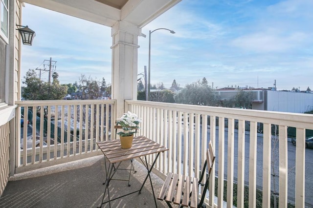 view of balcony