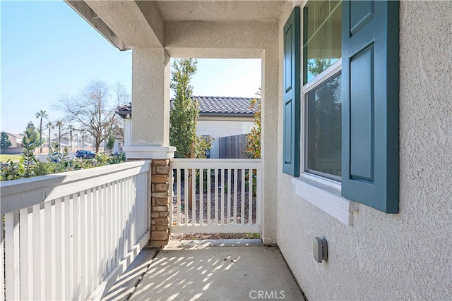 view of balcony