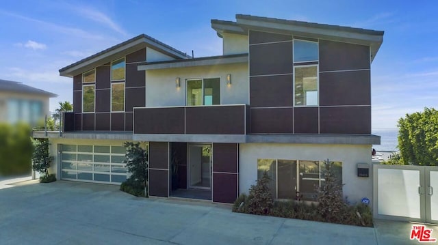 contemporary house with a garage