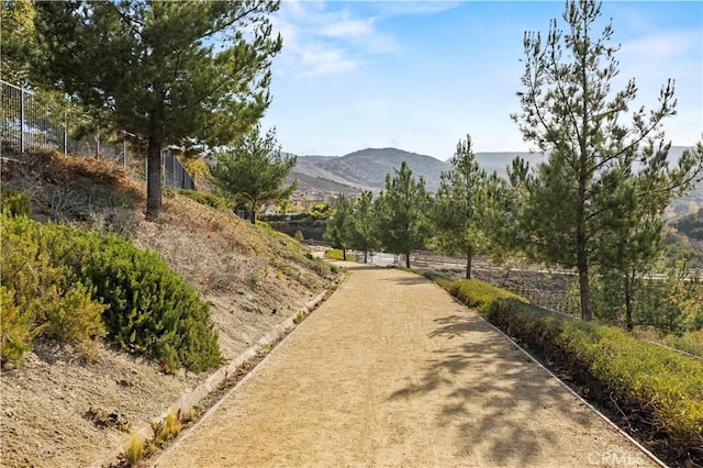 view of home's community featuring a mountain view