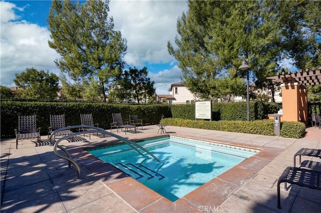 view of pool with a patio area