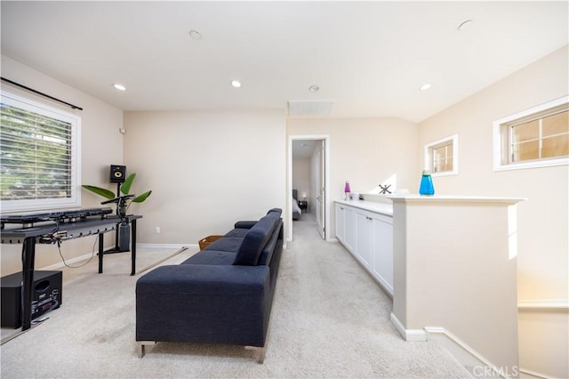 view of carpeted living room