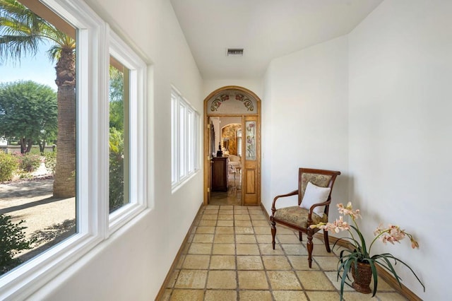 corridor with a wealth of natural light