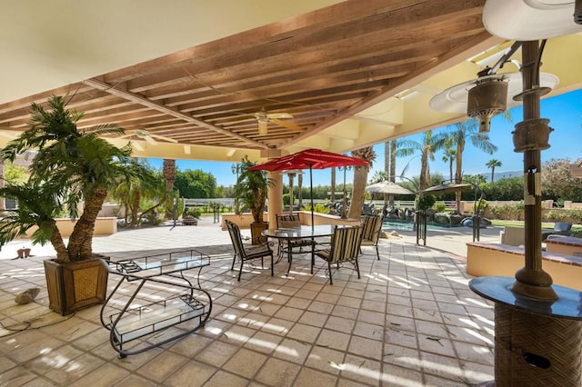 view of patio / terrace with a community pool