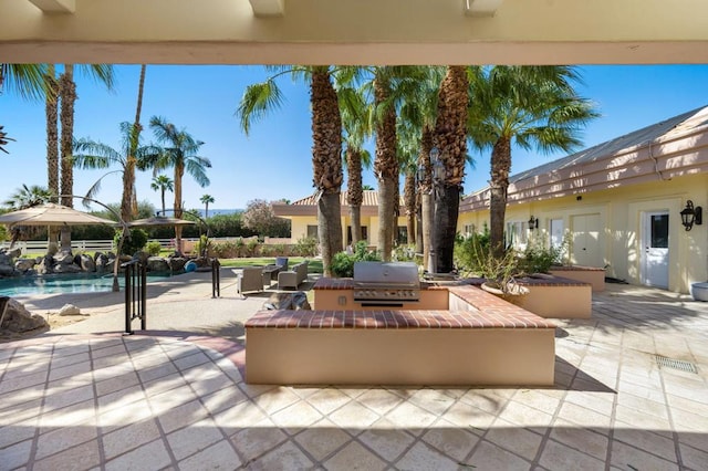 view of patio / terrace with a grill and area for grilling