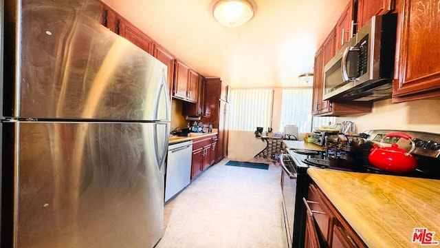 kitchen with stainless steel appliances