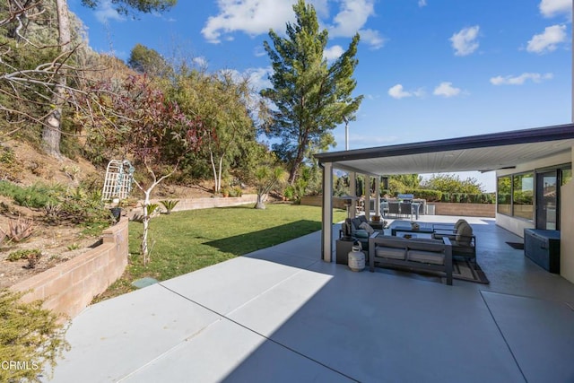 view of patio / terrace with an outdoor hangout area