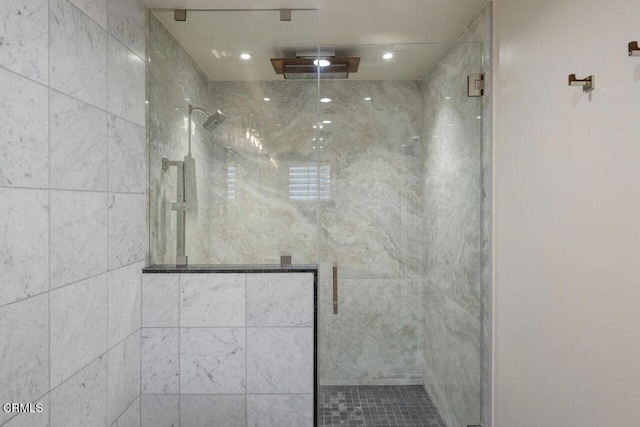 bathroom with walk in shower