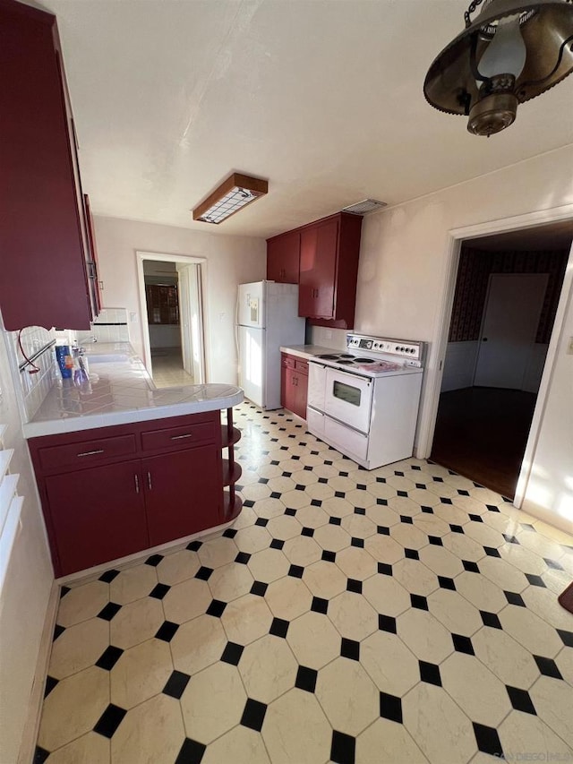 kitchen with white appliances