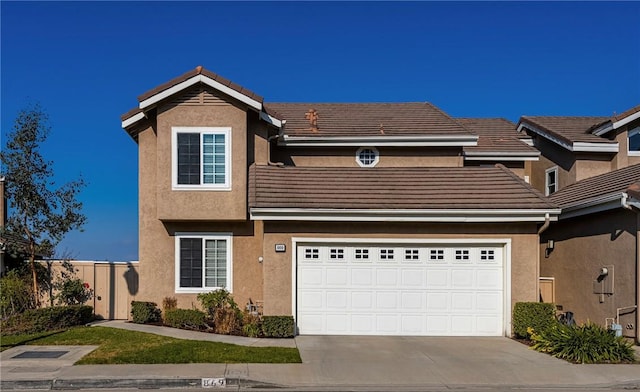 view of front facade with a garage