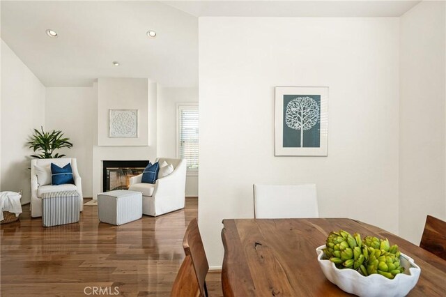 dining area featuring hardwood / wood-style flooring