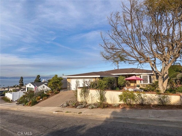 view of front of house featuring a garage