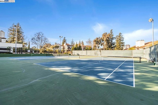 view of tennis court