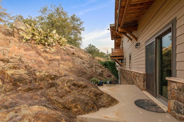 view of yard with a patio area