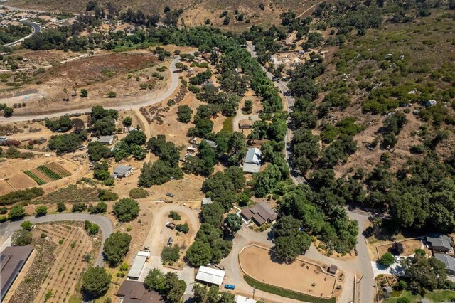 drone / aerial view with a rural view