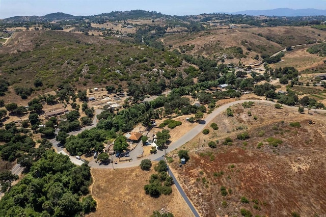 bird's eye view featuring a mountain view