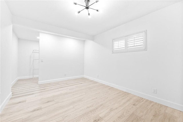 empty room featuring light hardwood / wood-style flooring