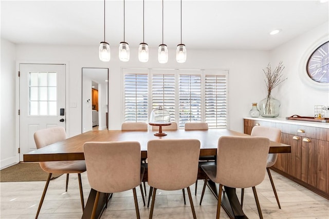 view of dining room