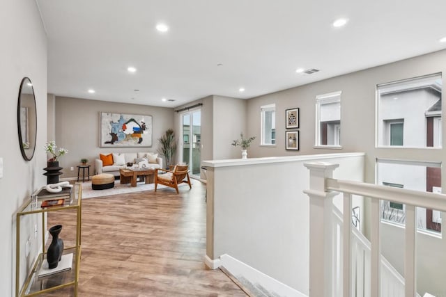 hallway featuring light hardwood / wood-style floors