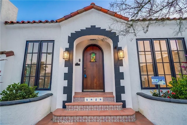 view of doorway to property