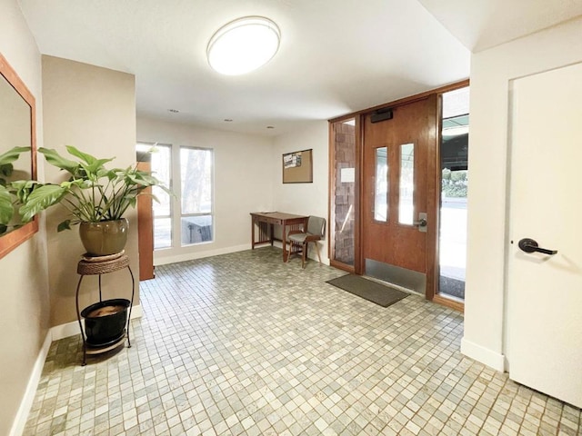 view of tiled foyer