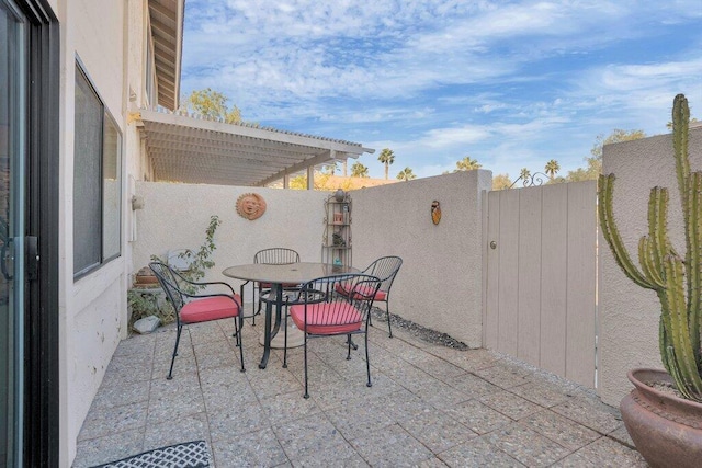 view of patio / terrace with a pergola