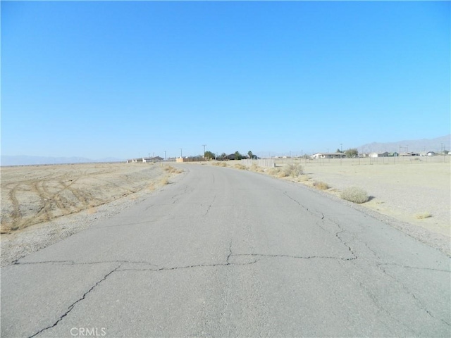 view of road featuring a rural view