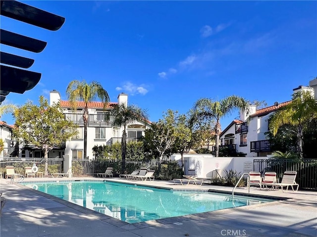 view of pool featuring a patio area