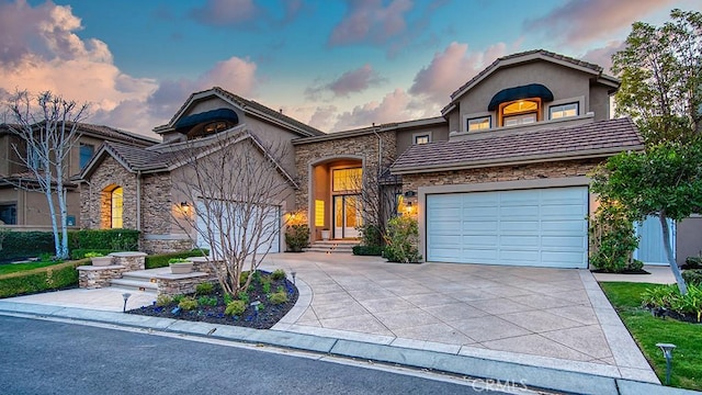 front facade featuring a garage