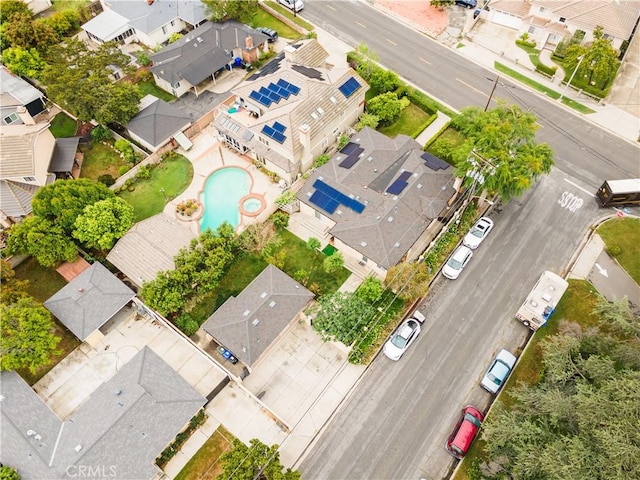 6770 Oak Ave, Arcadia, CA 91007 - aerial perspective of suburban area featuring a pool area