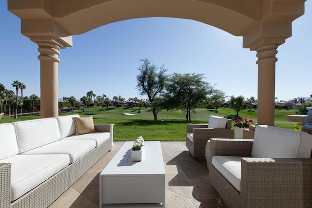 view of patio / terrace with outdoor lounge area