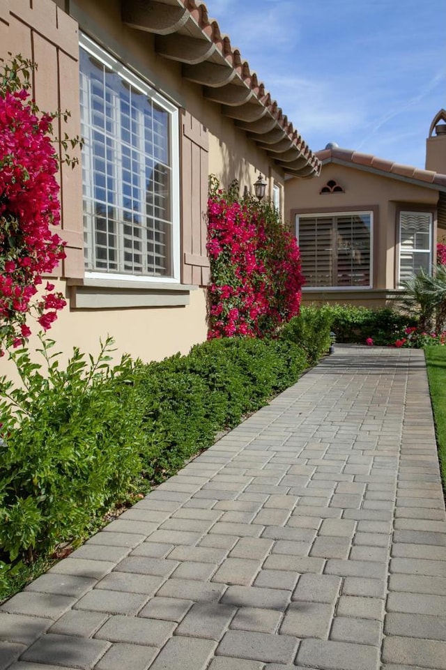 doorway to property with a patio area