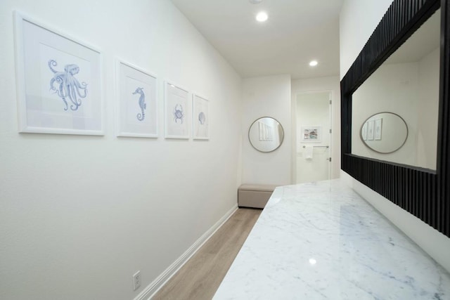 interior space featuring light wood-type flooring