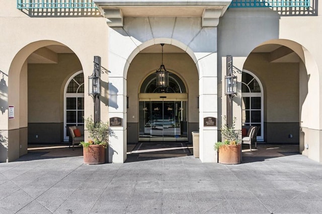 entrance to property with french doors