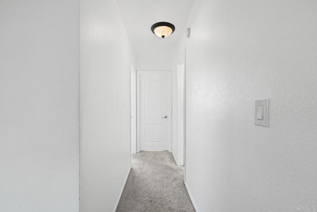 hall with light carpet