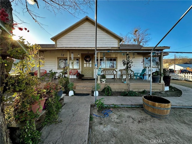 bungalow-style home featuring covered porch