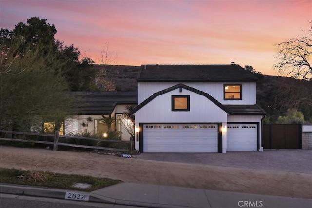 view of front of house featuring a garage