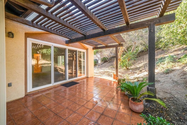 view of patio / terrace with a pergola