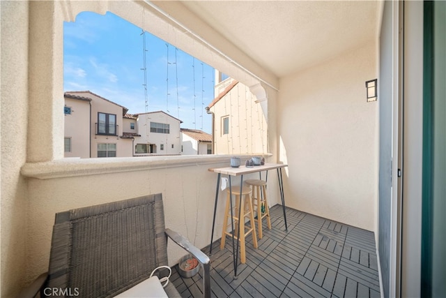 balcony featuring central AC unit