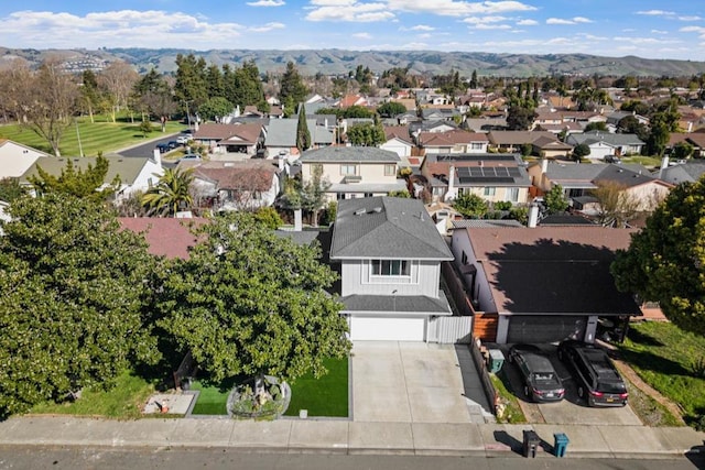 bird's eye view featuring a mountain view