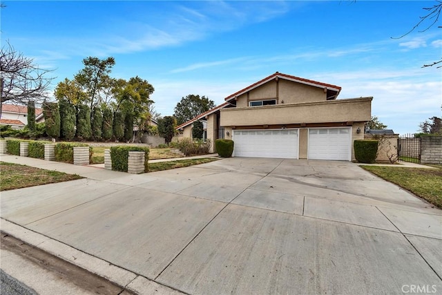 front facade with a garage