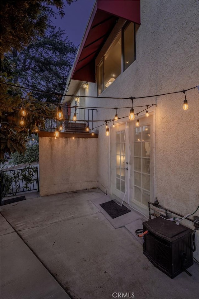 view of patio with french doors