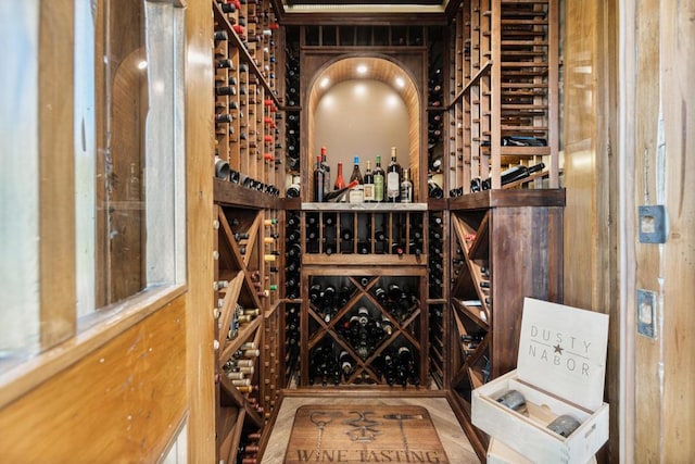 view of wine room