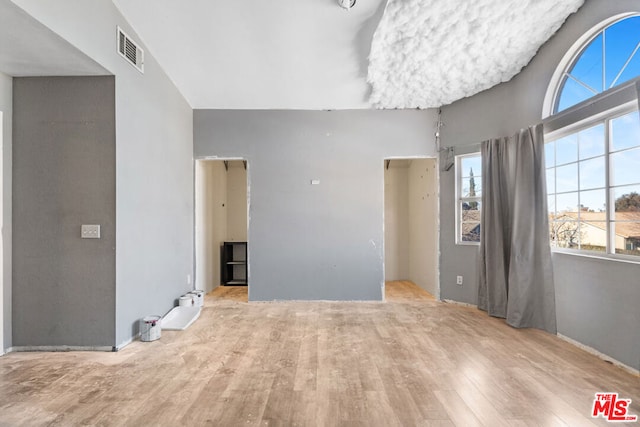 unfurnished room featuring light wood-type flooring