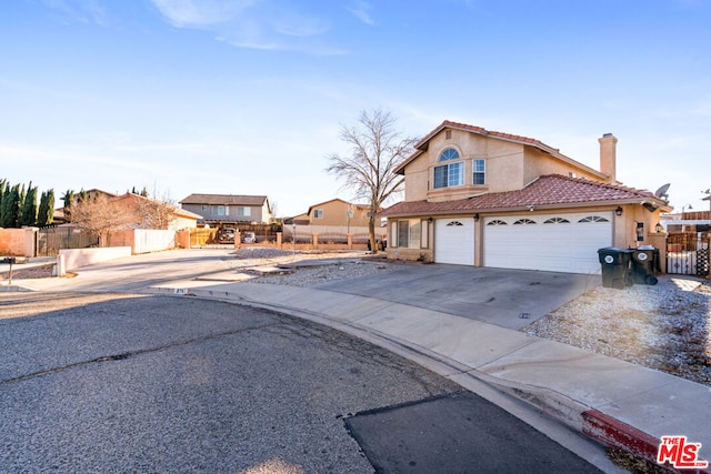 view of front facade with a garage