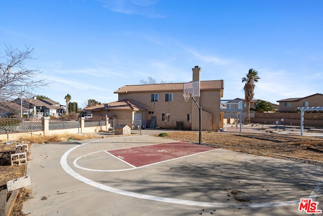 view of basketball court