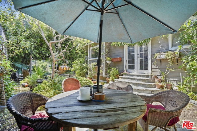 view of patio with french doors